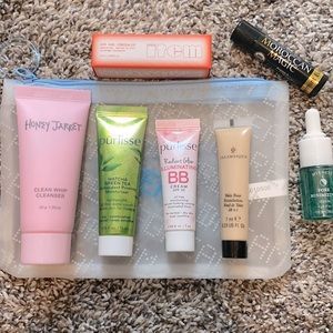 Ipsy bag and various samples